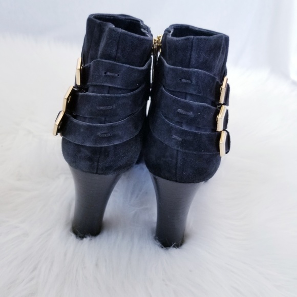 Guess LATOIAN Black Suede Ankle Boots Size 8 - Picture 4 of 8